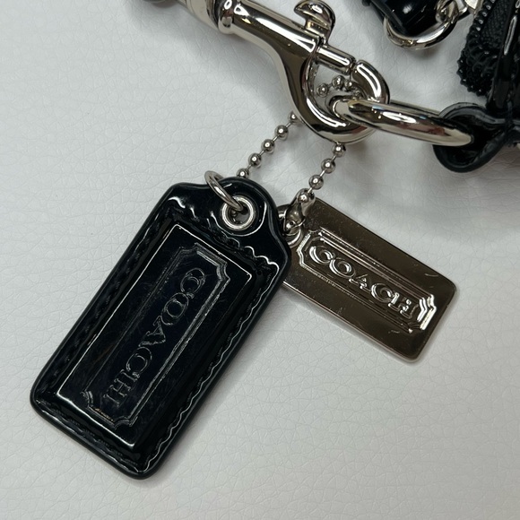 Coach Poppy Liquid Gloss Black Patent Leather quilted cross body Shoulder Bag - Picture 8 of 12